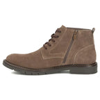 Men's leather ankle boots, unlined, suede, beige, Filippo MBT8318