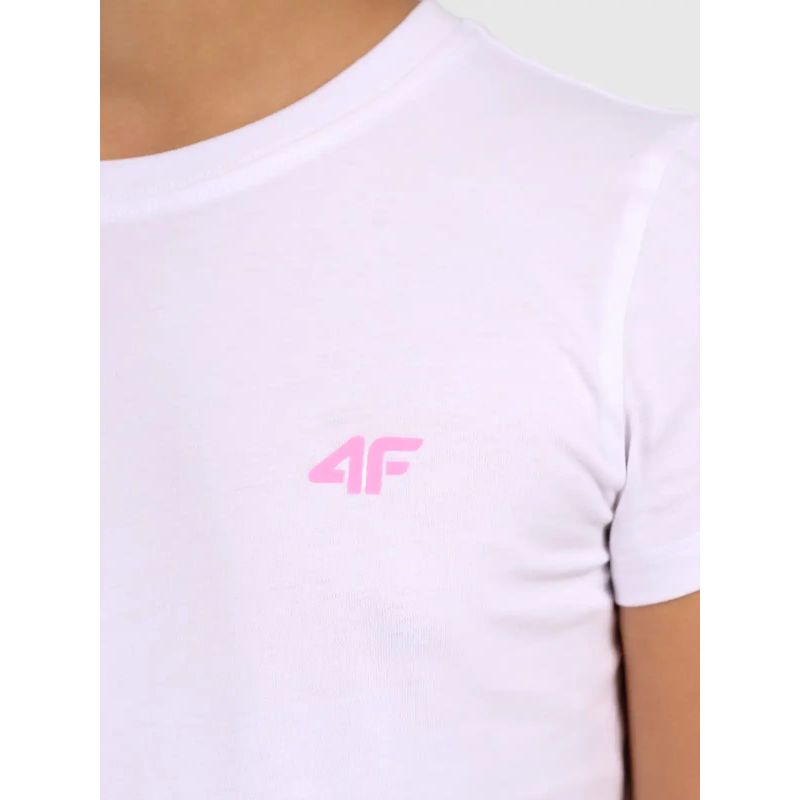 Girls' cotton T-shirt 4F 4FJWMM00TTSHF3615-10S