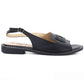Women's black leather sandals S.Barski KV61-6076 S.Barski