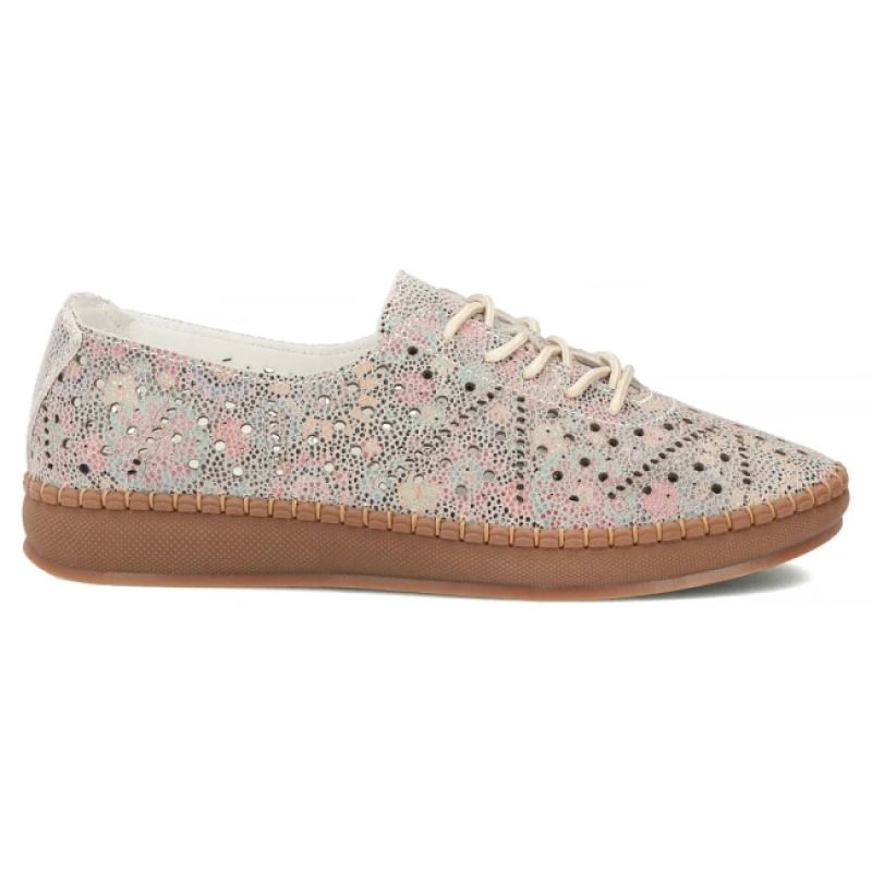 Women's leather openwork shoes, multicolor Filippo DP6830 Filippo