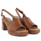 Women's brown high-heel sandals Potocki 54324 To be categorized Your Sports Performance