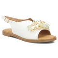Women's sandals with beads, white, Filippo DS7900 Filippo