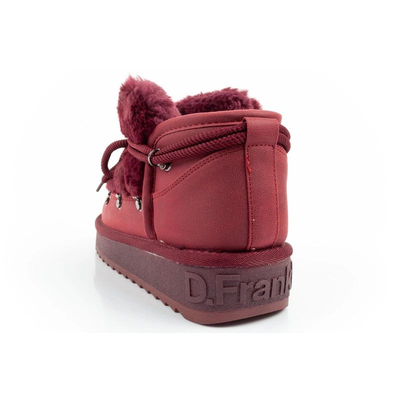 D.Franklin women's winter snow boots, fashionable fur lining, burgundy D.Franklin