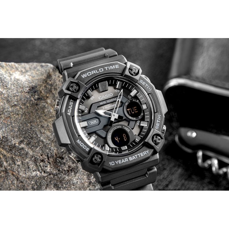 Men's Watch CASIO AEQ-120W-1BVDF + BOX In preparation Your Sports Performance