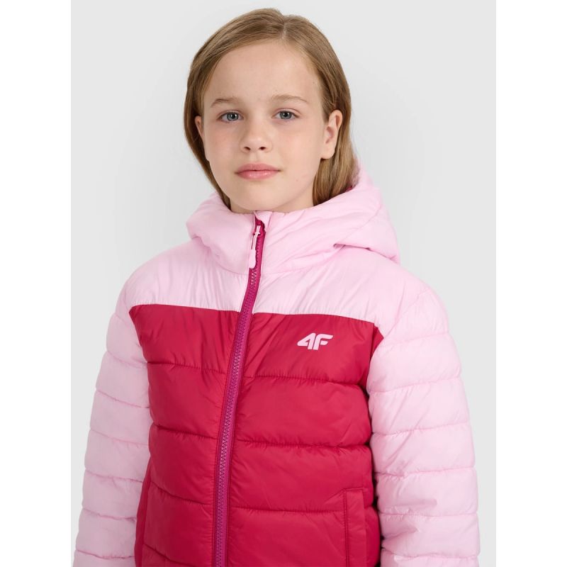 Girls' down jacket with synthetic filling 4F 4FJRAW25TDJAF0771-54S 4f