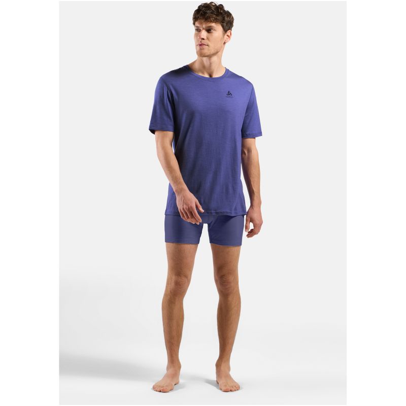 Men's Odlo BL TOP Crew Neck S/S MERINO 160 T-Shirt, Blue