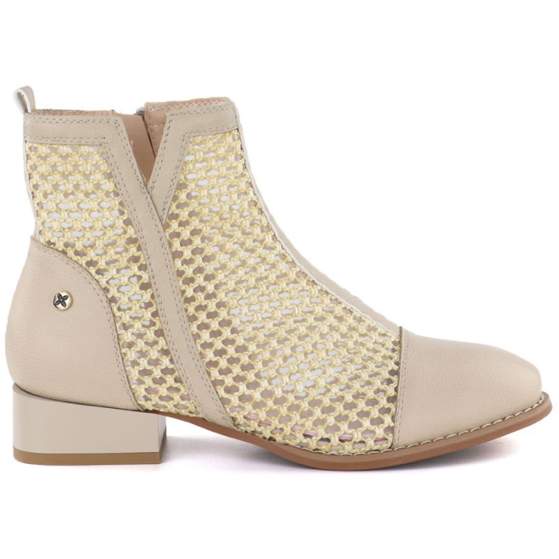 Beige mesh women's ankle boots M.Daszyński SA197-31 To be categorized Your Sports Performance