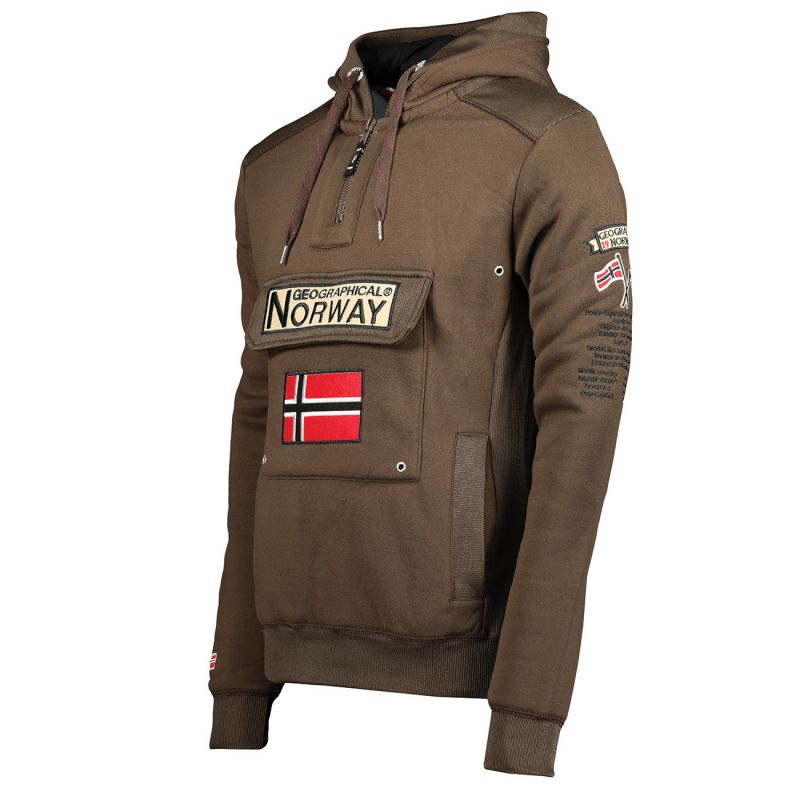 Geographical Norway Gymclass DB 054 M WW2487H/GN-Brown sweatshirt Clothing/Outdoor/Geographical Norway Your Sports Performance