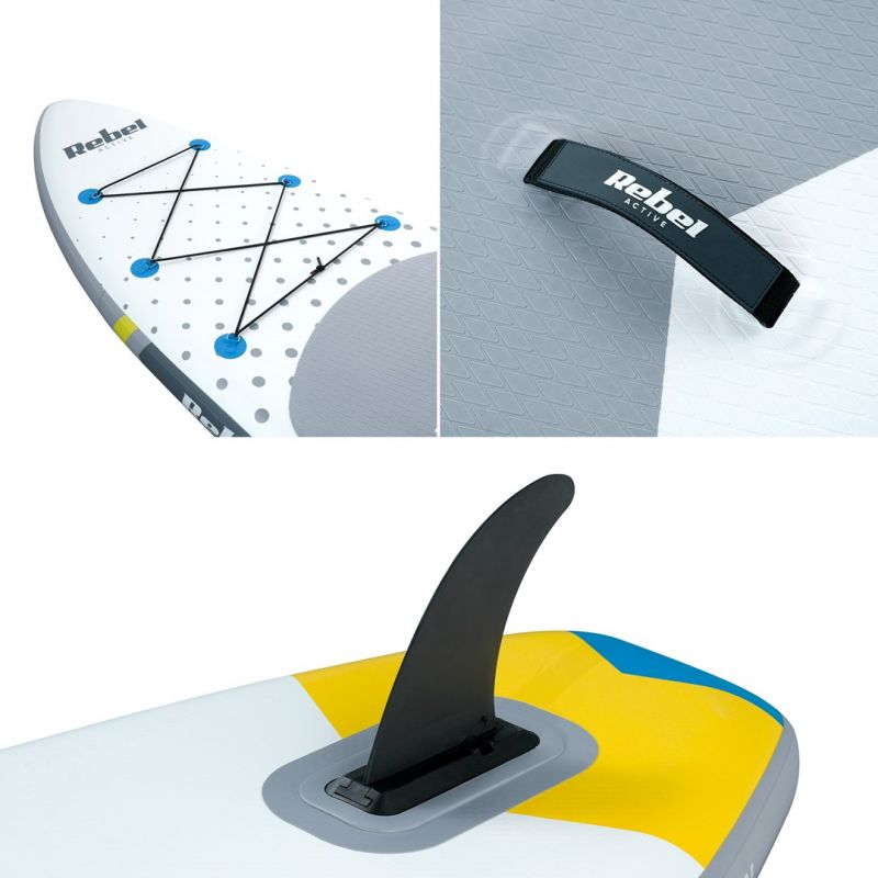 REBEL ACTIVE inflatable SUP board 350x81x15cm white Nad wodę/Deski Your Sports Performance