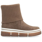 Brown women's ankle boots with a sock, Rieker Y6350-24