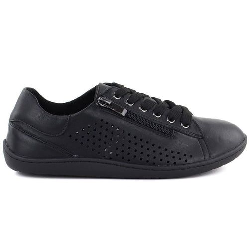 Women's leather barefoot shoes, openwork, black, Gino Fabiani OL38-6 Gino Fabiani