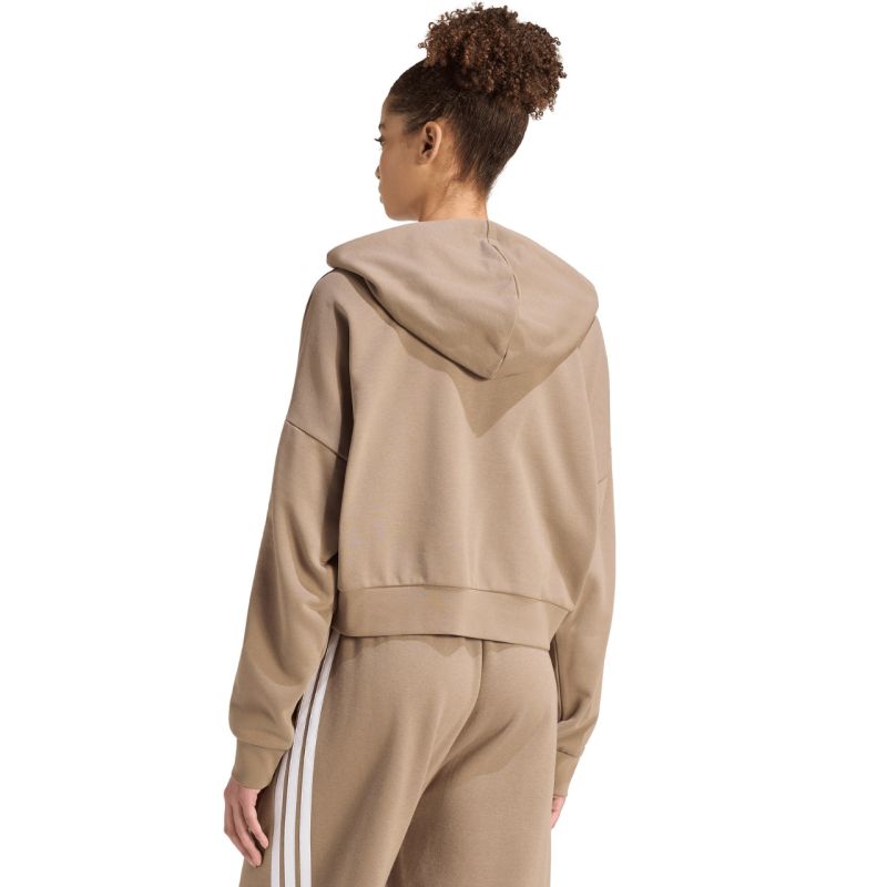 adidas Essentials 3-Stripes French Terry Quarter-Zip Women’s Sweatshirt Beige KF8315