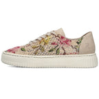 Women's openwork shoes with flowers, beige, Rieker N9919-91 Rieker