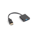 Lanberg AD-0002-BK adapter (DisplayPort M - D-Sub (VGA) F; 0.20m; black) Kable i adaptery/Adaptery, przejściówki Your Sports Performance