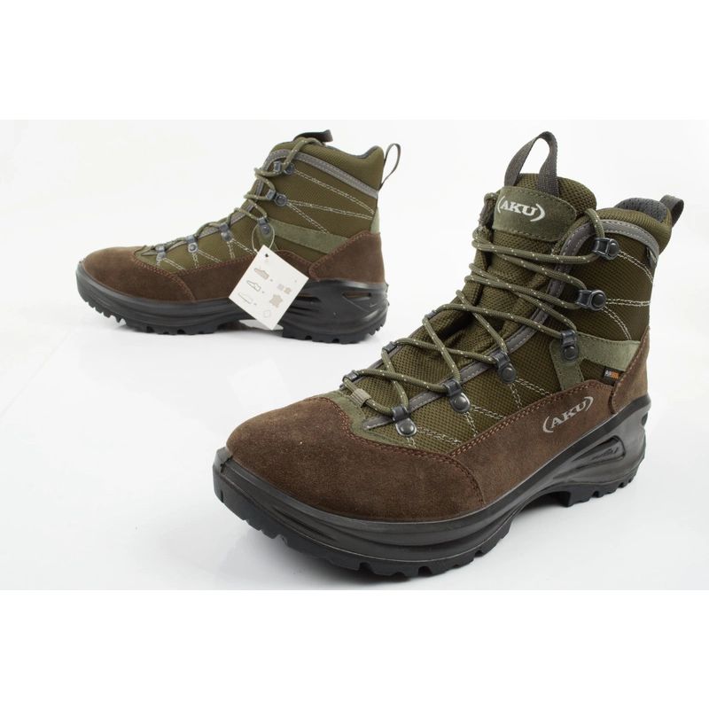 Aku Cimon Gore-tex Men's Leather Green Brown Hiking Shoes In preparation Your Sports Performance