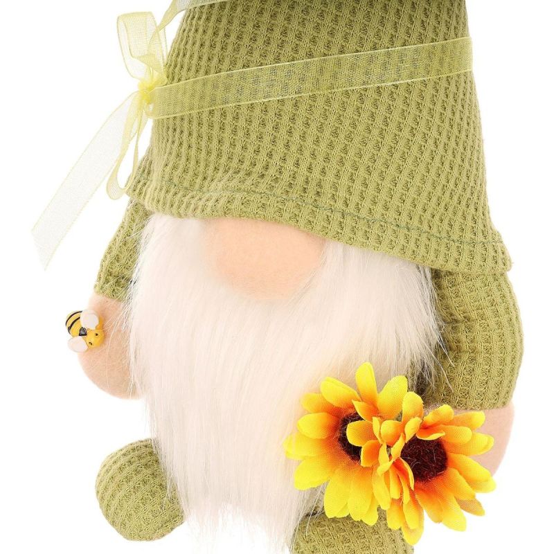 Gnome gnome 20cm green with sunflower spring decoration Home and Garden/Equipment Your Sports Performance