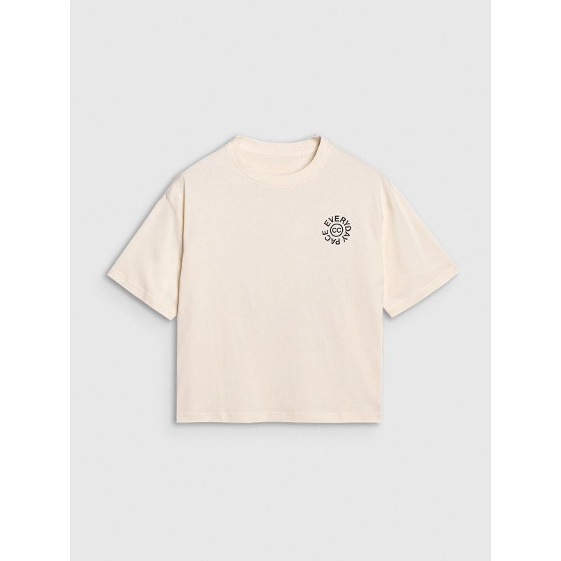 Women's oversize printed T-shirt 4F 4FWSS25TTSHF1993-11S *Kategoria tymczasowa Your Sports Performance