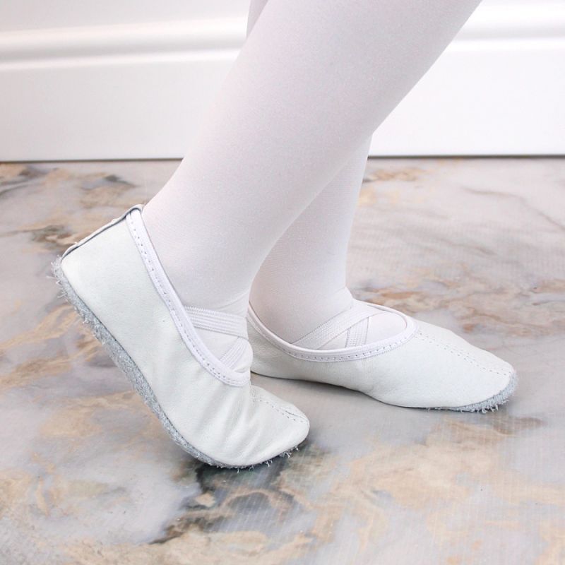 Leather ballet shoes with white elastic bands Jr Nazo Footwear/Lifestyle Your Sports Performance