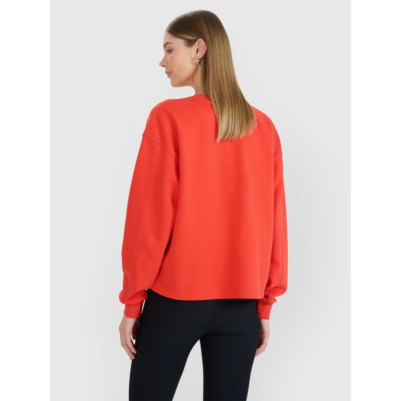 Oversized sweatshirt without a hood, unzipped, women's 4F 4FWSS25TSWSF1543-62S *Kategoria tymczasowa Your Sports Performance