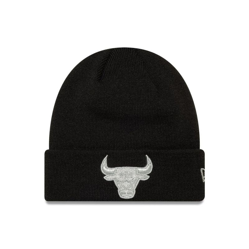 New Era NBA Chicago Bulls Metallic Black Cuff Knit Beanie - 60691272 Odzież/Czapki/Czapki z daszkiem Your Sports Performance