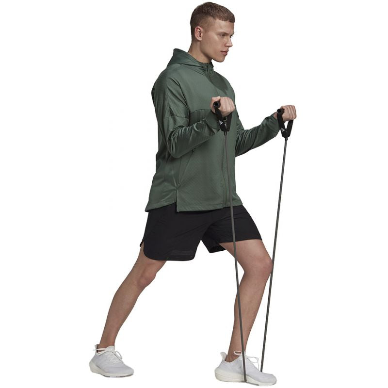 Adidas Workout Warm Full Zip Hoodie M HL8778 Clothing/Training Adidas