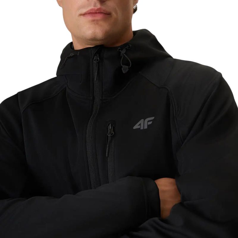 Men’s Softshell Jacket 4F M646 Deep Black 4FWAW26TSOFM646 20S