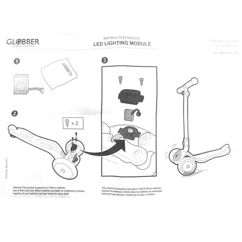 Replacement module for the Globber 523-003 scooter Accessories/Skating/Akcesoria Your Sports Performance