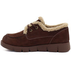Brown leather shoes lined with sheepskin, Vinceza FIO27-67022