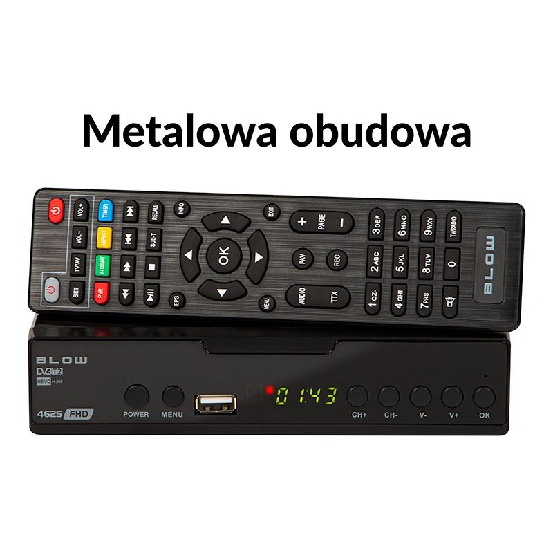 BLOW DECODER DVB-T2 TUNER BLOW 4625FHD H.265 V2 Telewizja naziemna/DVB-T Tunery Your Sports Performance