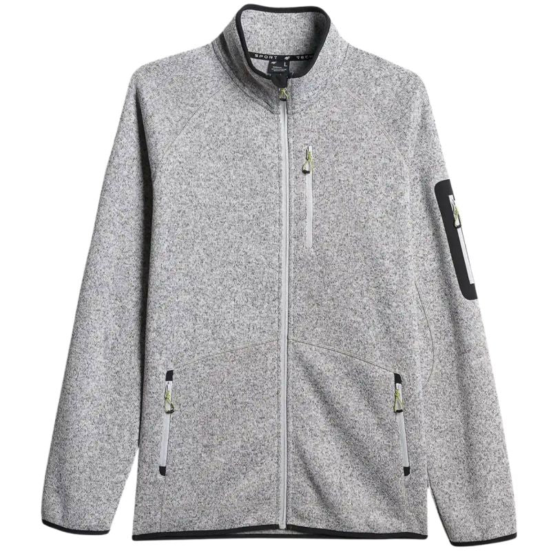 Men's fleece 4F M443 cool light gray melange 4FWSS26TFLEM443 27M