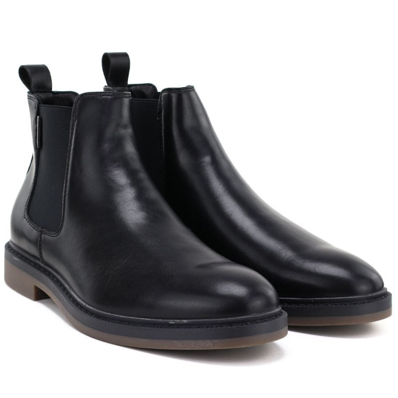 Men's leather Chelsea boots, unlined, black, Big Star UU174280