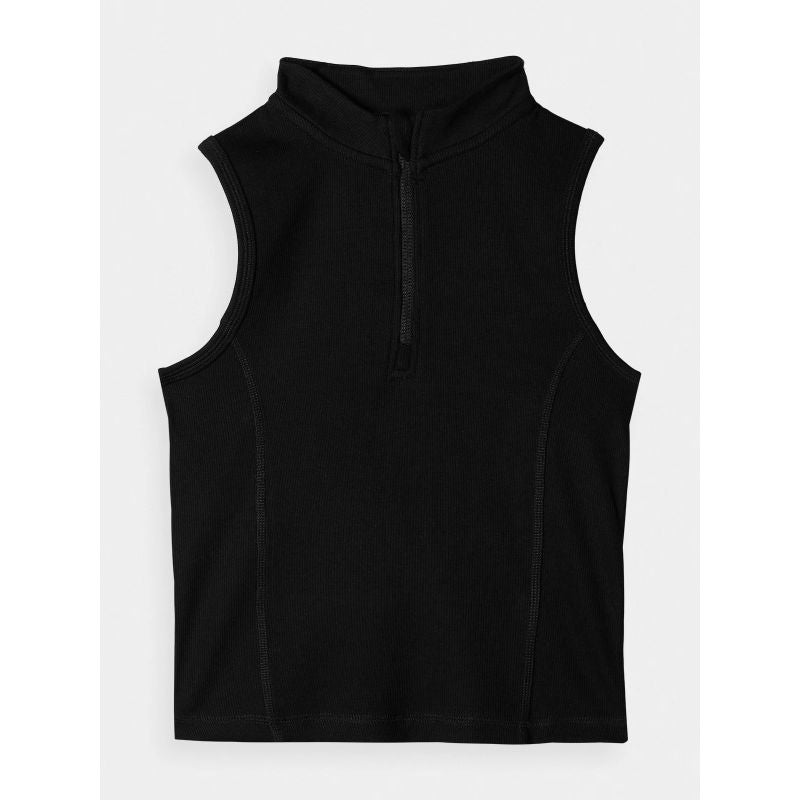 Women's slim ribbed knit top 4F 4FRAW24TSLEF182-20S *Kategoria tymczasowa Your Sports Performance