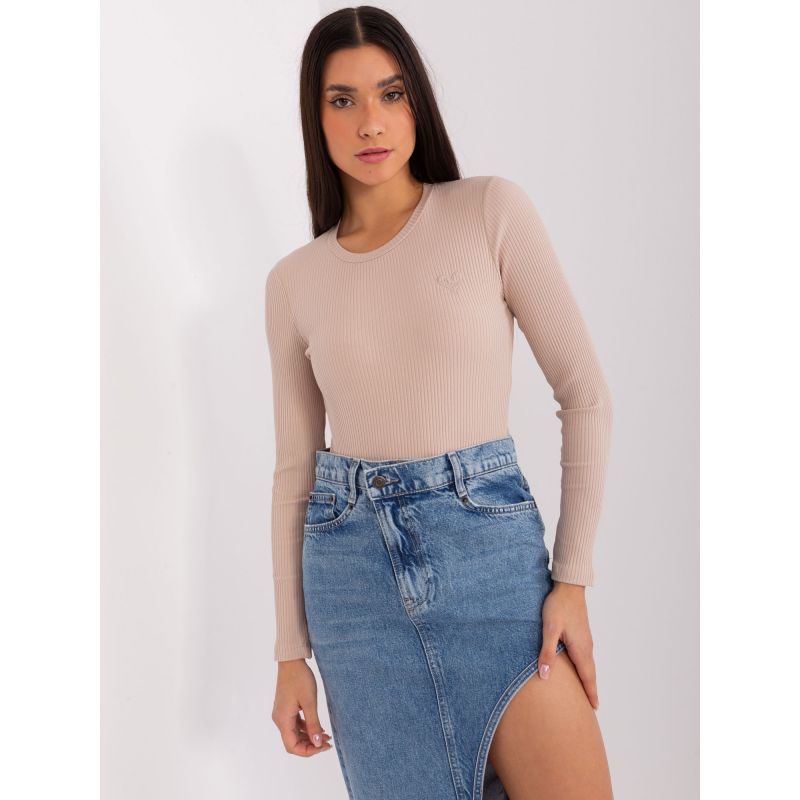 Beige striped blouse BASIC FEEL GOOD (RV-BZ-9207.41X) In preparation Your Sports Performance