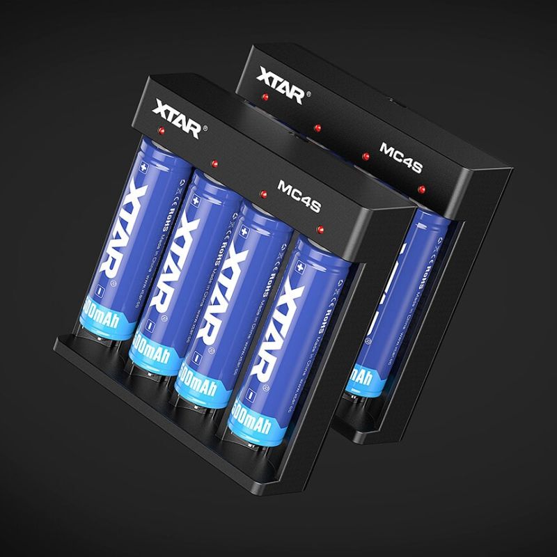 XTAR CHARGER FOR CYLINDRICAL LI-ION BATTERIES MC4S Baterie, akumulatorki i ładowarki/Ładowarki akumulatorowe (bez akumulatorków) Your Sports Performance
