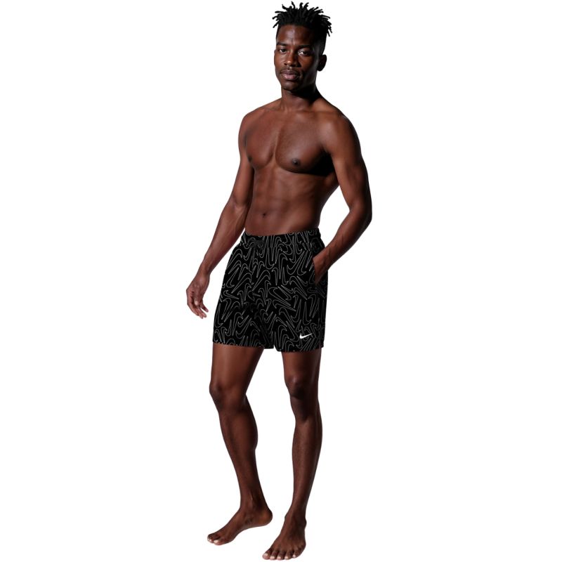 Nike Breaker Tossed Swoos 5" Volley Swim Shorts black NESSG572 001