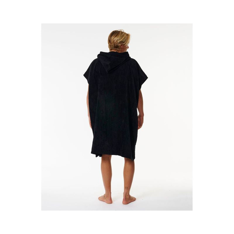 RIP CURL Logo Hooded Towel Poncho Black