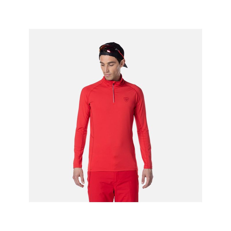 Rossignol Classique 1/2 Zip T-shirt red Import z PMSport Your Sports Performance