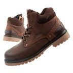 Wrangler Yuma men's boots, Chelsea boots, elegant leather, dark brown Wrangler