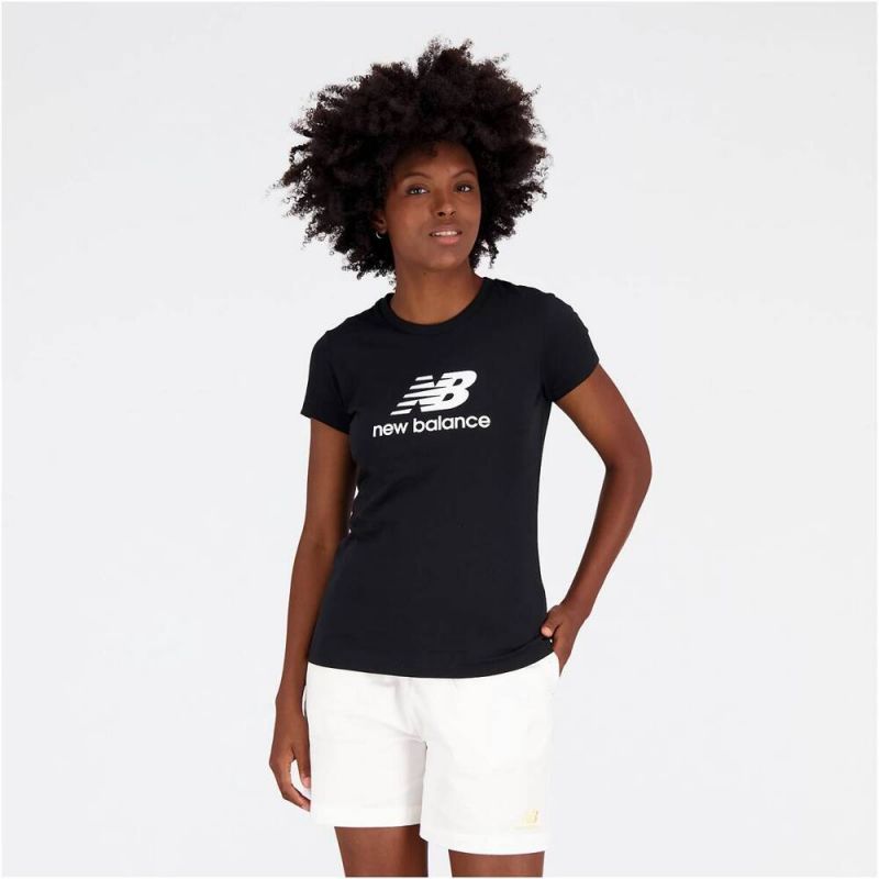 New Balance Essentials Stacked Logo CO BK T-shirt W WT31546BK Clothing/Lifestyle/T-shirts/New Balance New Balance