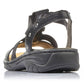 Black leather Roman sandals Rieker W 64580 Footwear/Outdoor Your Sports Performance