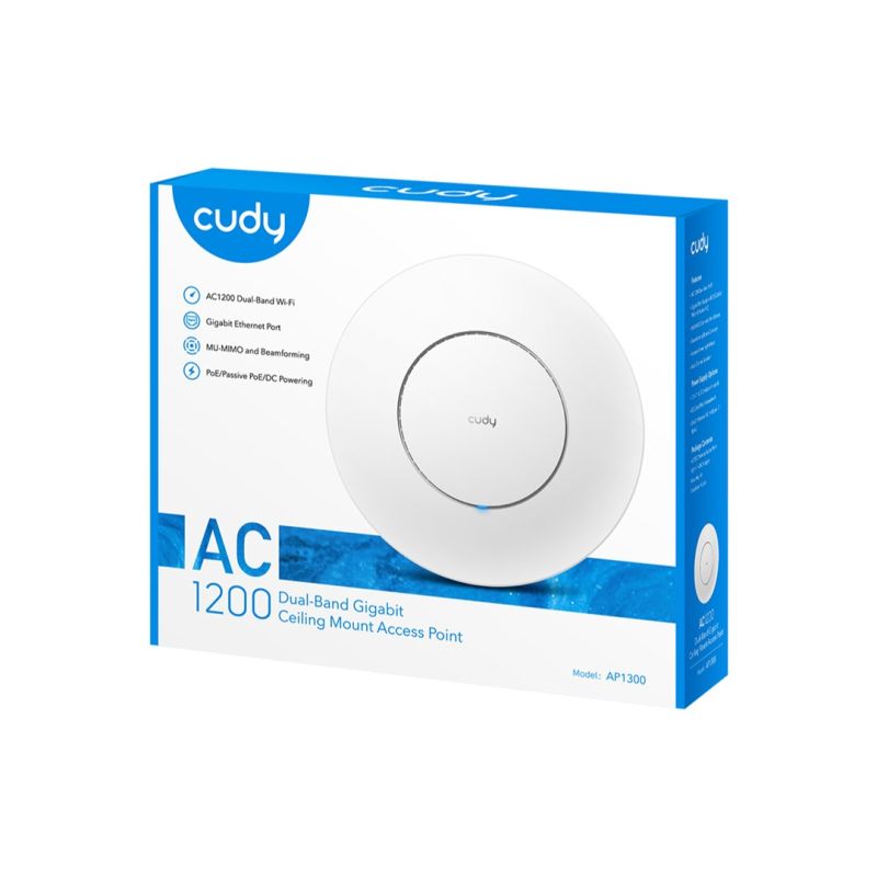 Access Point CUDY AP1300 AC1200 Dual Band Wi-Fi 1xGigabit Mesh Komunikacja i łączność/AccesPoint Your Sports Performance