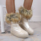 Big Star W INT1924B platform snow boots with fur, beige Footwear/Outdoor/Big Star Your Sports Performance