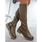 Women's khaki platform boots Potocki 25-12729 Footwear Your Sports Performance