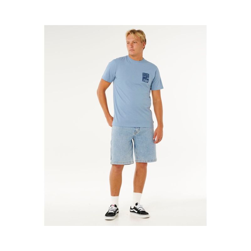 Men's RIP CURL Keep On Trucking Ss Tee Blue
