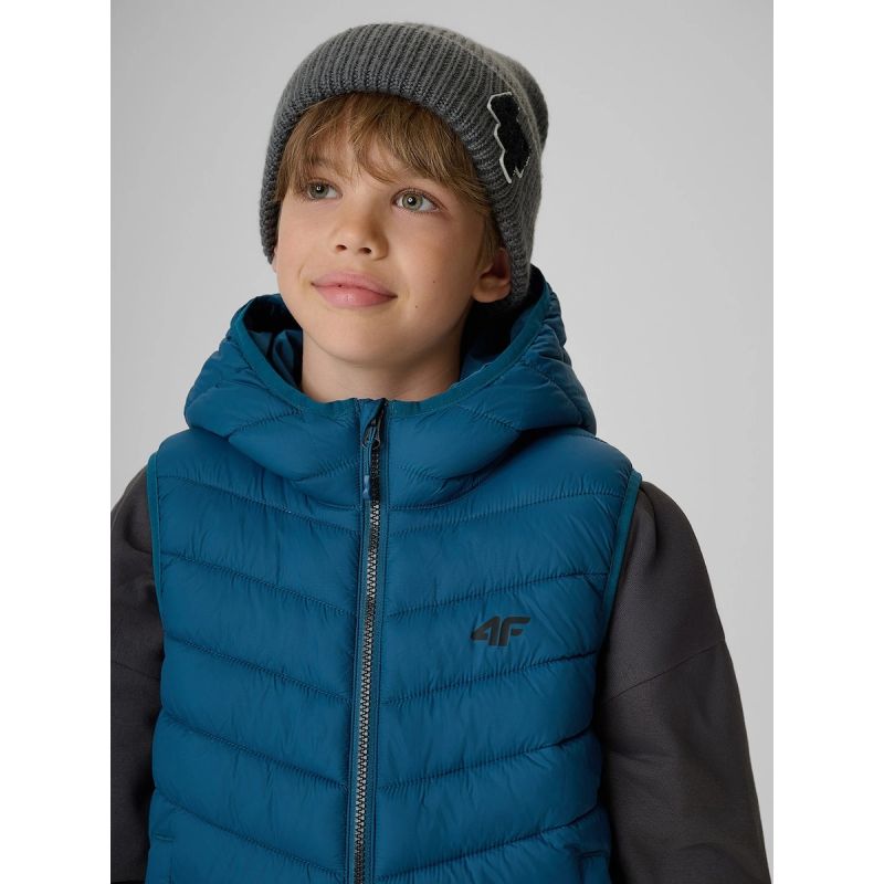 Boy's vest with synthetic filling 4F 4FJRAW26TVJAM431-30S