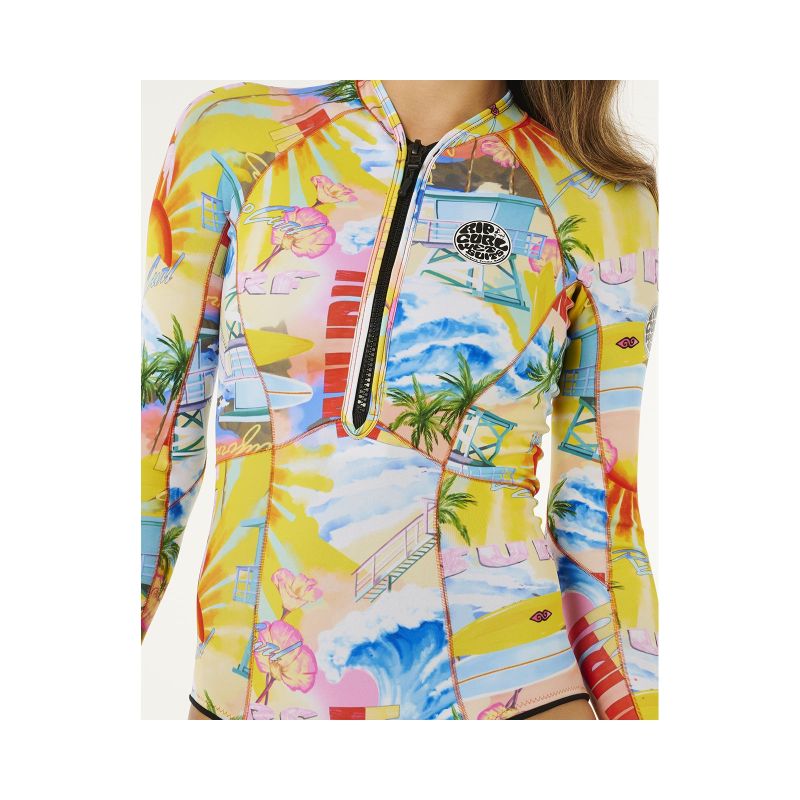 Women's wetsuit RIP CURL G-Bomb 1.5Mm Ls Fz Full Spring multicolor