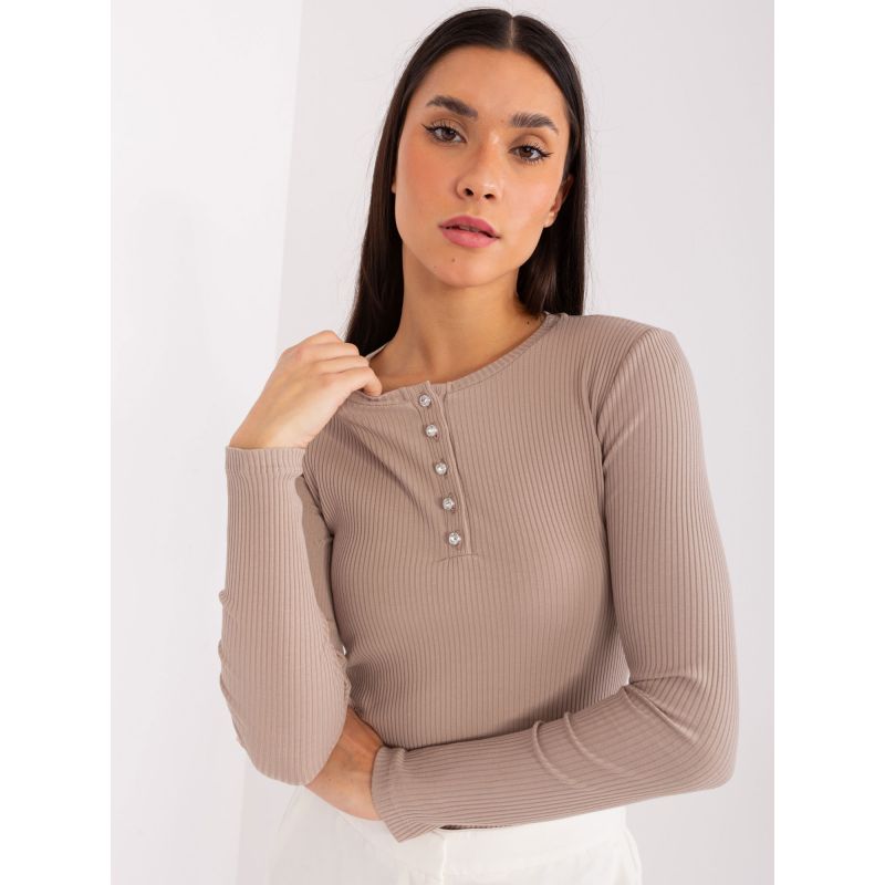 Dark Beige Cotton Blouse BASIC FEEL GOOD (RV-BZ-9211.26X) In preparation Your Sports Performance