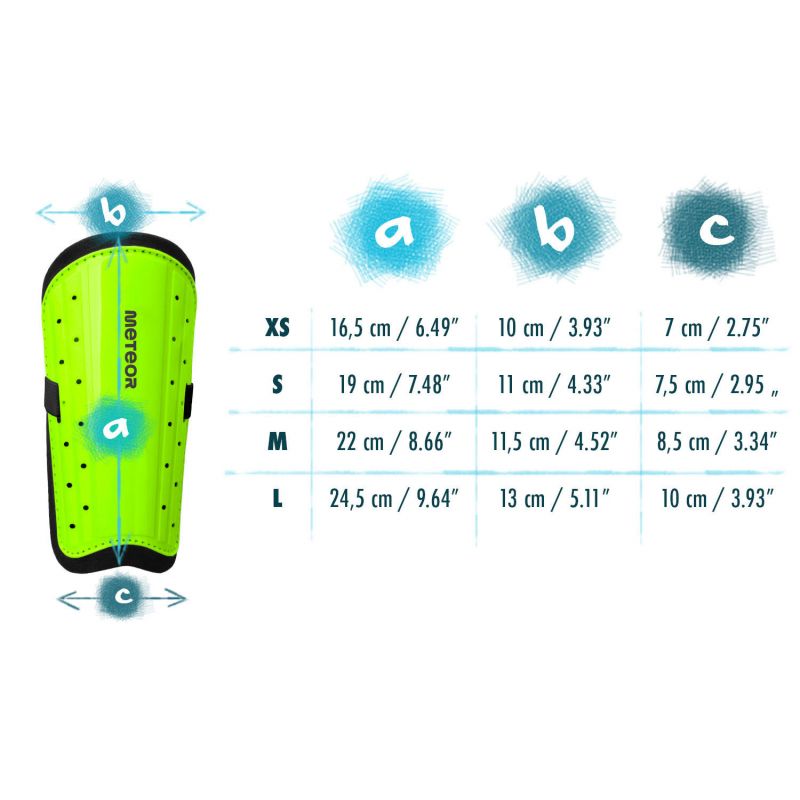Meteor L football shin guards white In preparation Your Sports Performance