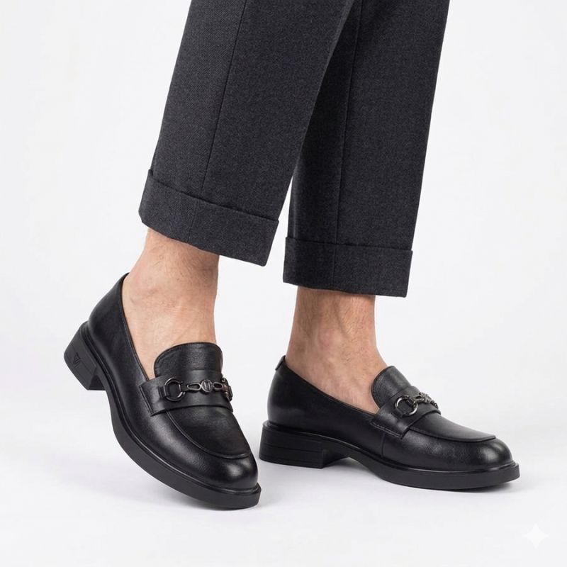 Women's leather brogues, black, Vinceza 39991 To be categorized Your Sports Performance