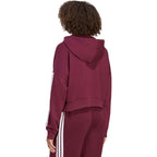 Women's adidas Essentials 3-Stripes French Terry Quarter-Zip Burgundy Sweatshirt KF8316